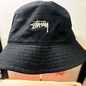 Stussy Black Twill Bucket Hat Size S/M like-NEW Unisex